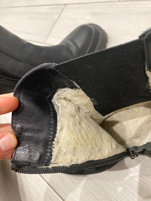 Зимові шкіряні чоботи