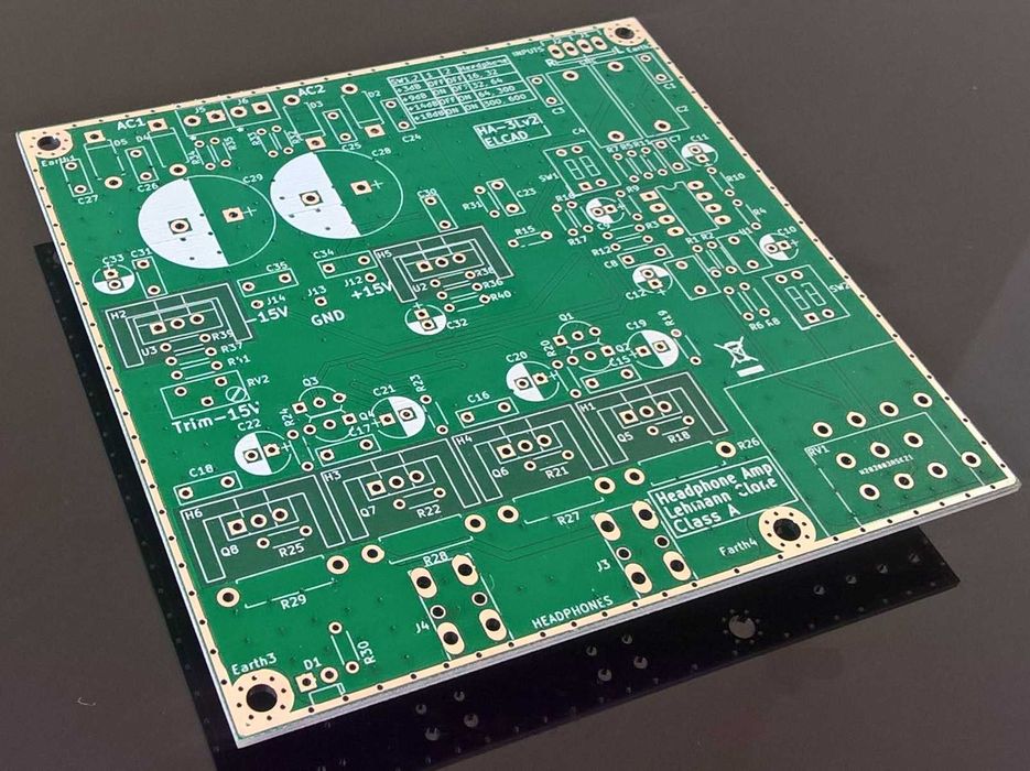Płytka pcb - wzmacniacz słuchawkowy klon Lechman