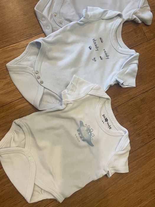 3szt body na krótki rękaw r 62, 3x