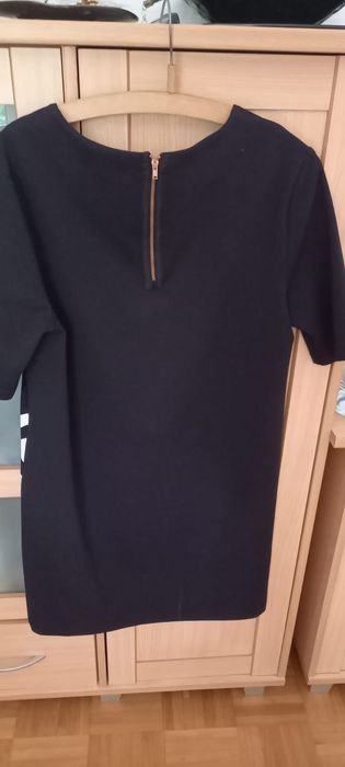 Desigual Sukienka czarna w geometryczne wzory M