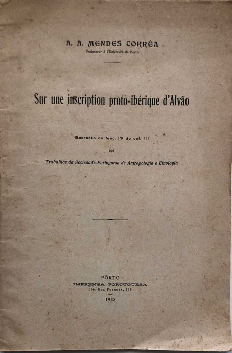Sobre uma inscrição proto-ibérica de Alvão