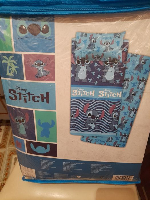 Lençóis stitch solteiro