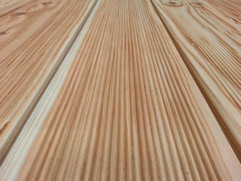 PROMOCJA! Deska tarasowa modrzew ryfel lub gładka 27/45 x 145