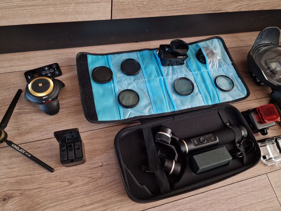 GoPro Hero 7 Black Mega zestaw Gimbal Shoot i inne