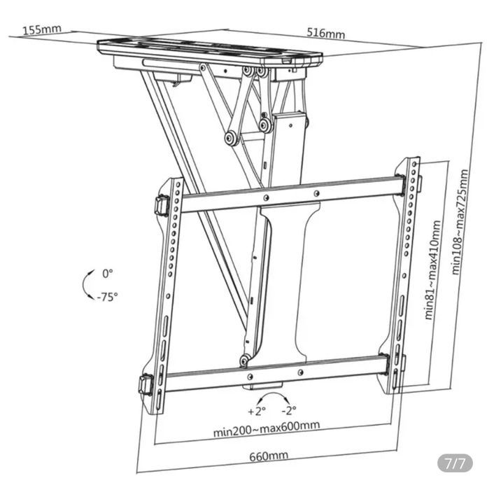 Suporte de TV com motor