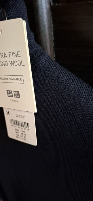UNIQLO, свитер,тонкая мериносовая шерсть