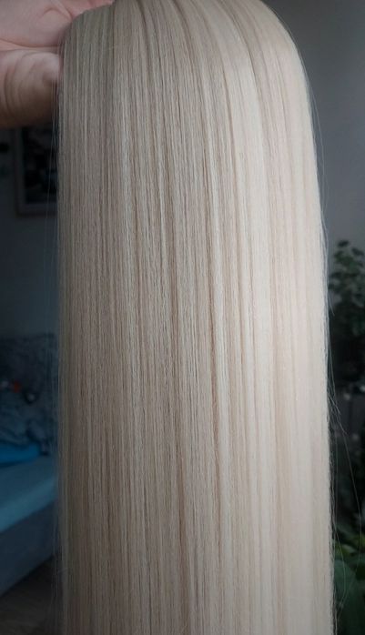 Włosy Kucyk blond  70 cm gęsty