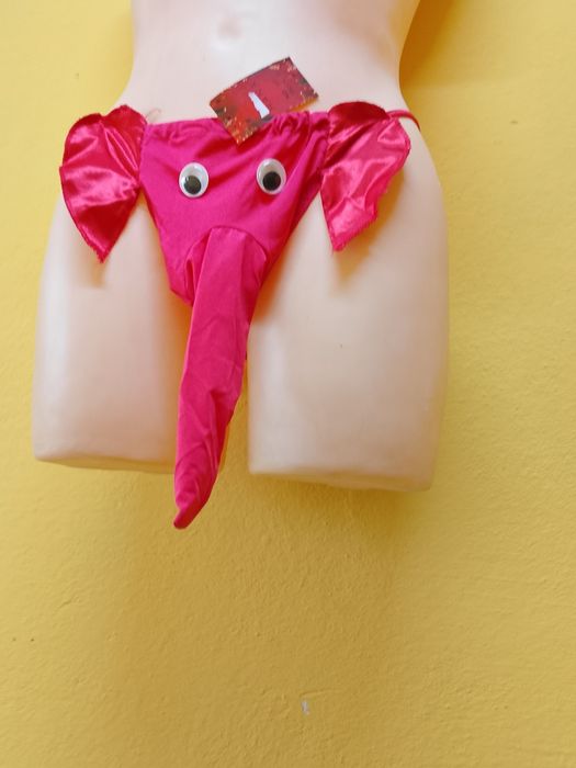 Stringi męskie czerwone  słonik plus gratis