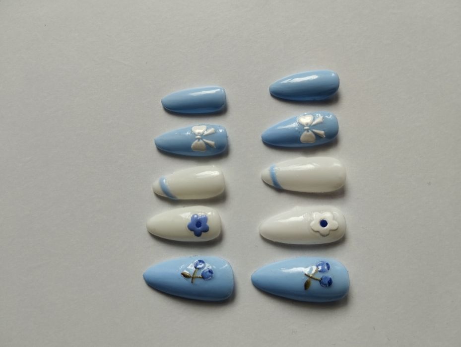 Paznokcie hybrydowe tipsy press on nails coquette
