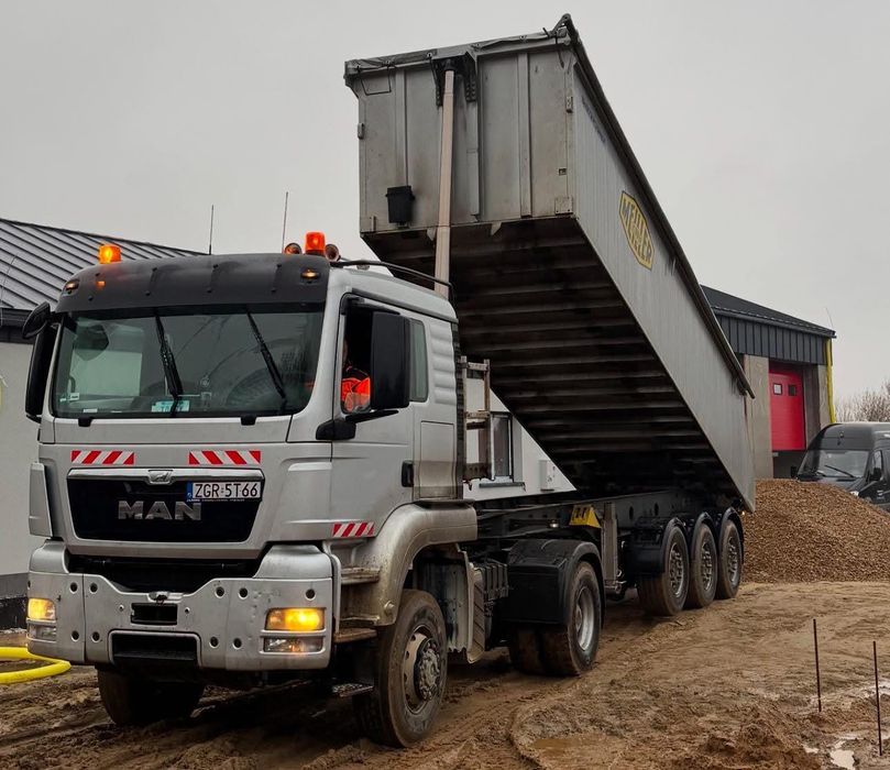 Usługi Koparkami i ładowarkami - ROBOTY ZIEMNE, TRANSPORT PIASKU ŻWIRU