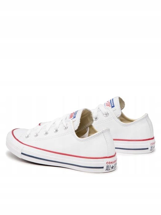 Converse 44 Buty Męskie Trampki All Star Skórzane Białe 132173C T1146