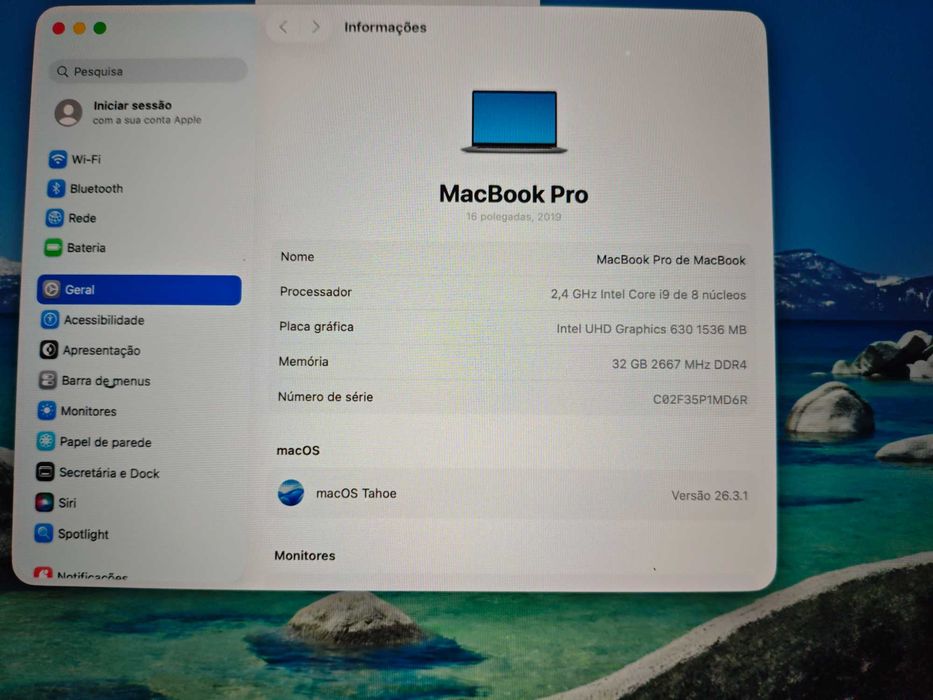 MacBook Pro 16" i9 (Jan 2021) 32GB RAM | SSD 512GB | Office 2024