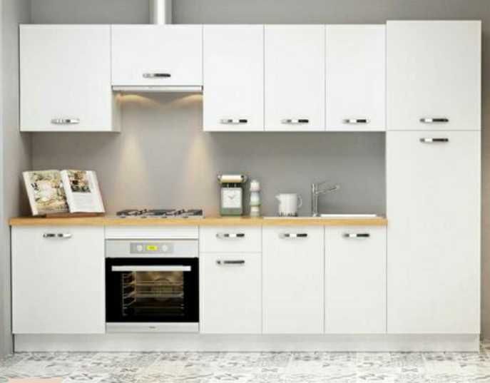 Cozinha Moderna (NOVA) 3,2m Dispoveis en Carvalho e Blanca Cidade