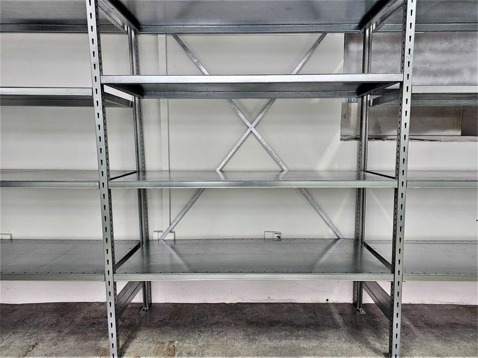 Regał Metalowy 50x200x400cm/15p Magazynowy Ocynkowany Garażowy Piwnica