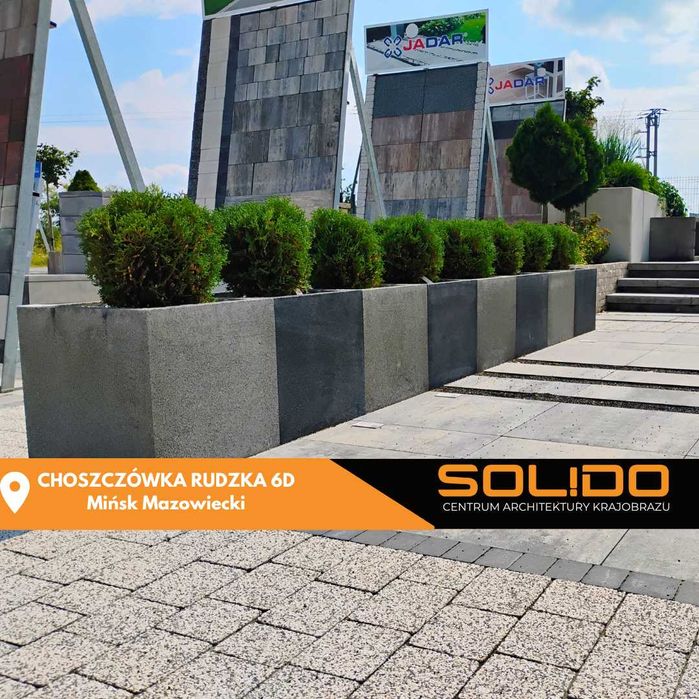 donica ogrodowa betonowa  A 50x50 H=50 cm SZARA