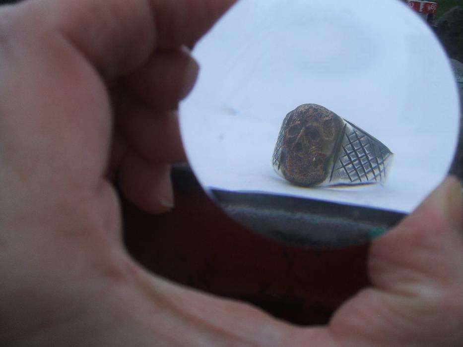 sygnet ss 0ryginał! sygnet niemiecki czaszka totenkopf waffen ss