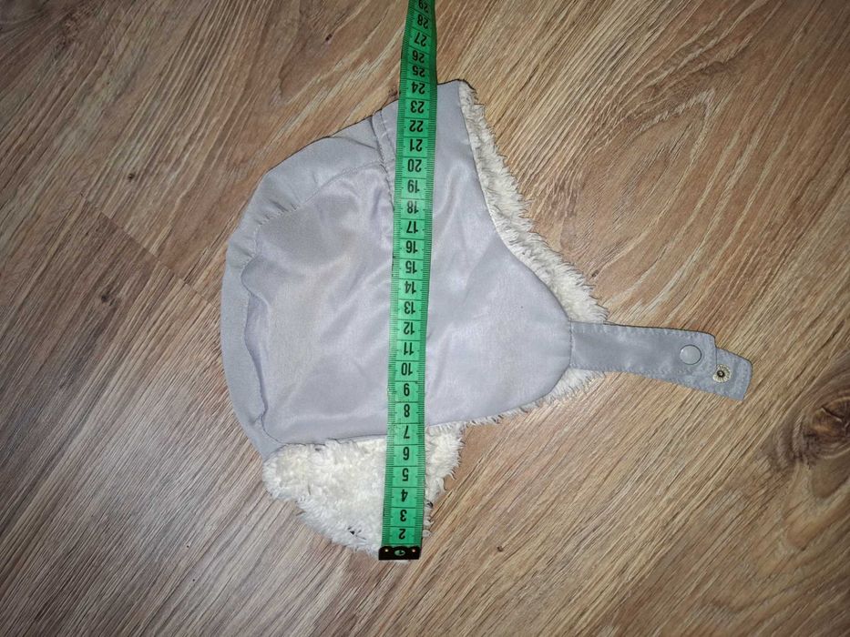 czapka zimowa niemowlęca uszatka