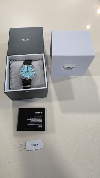 Timex Marlin azul tiffany automático - como novo