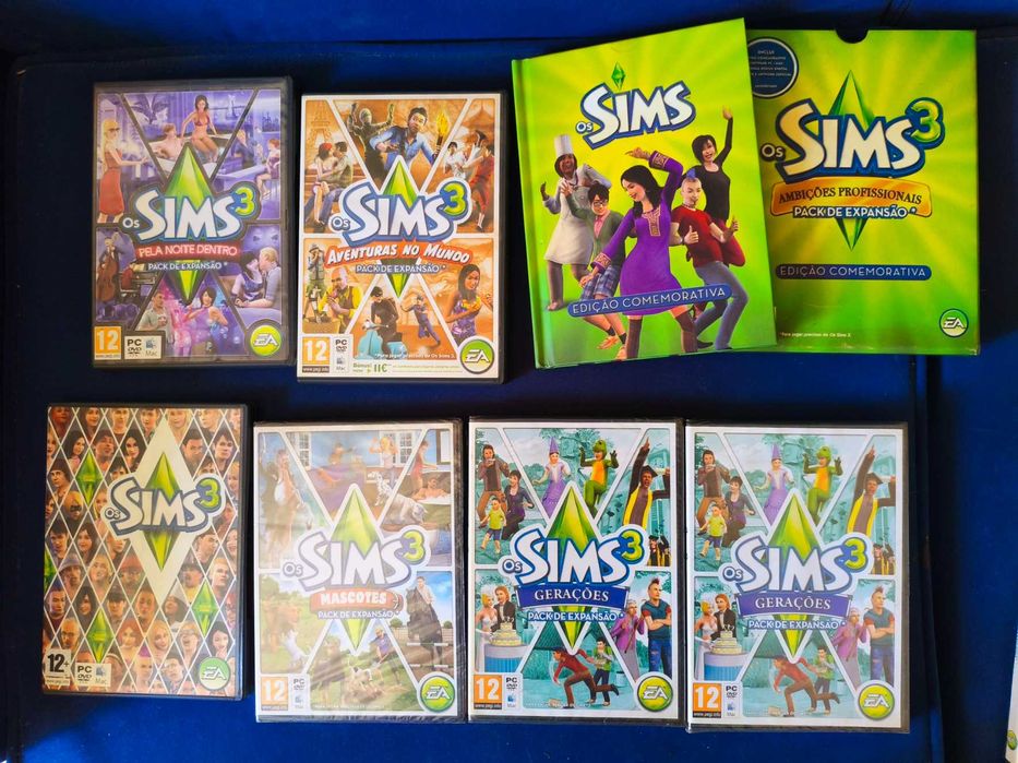 Lote Premium The Sims 3 PC (3 Jogos Novos Selados) + Pen USB Colecionador