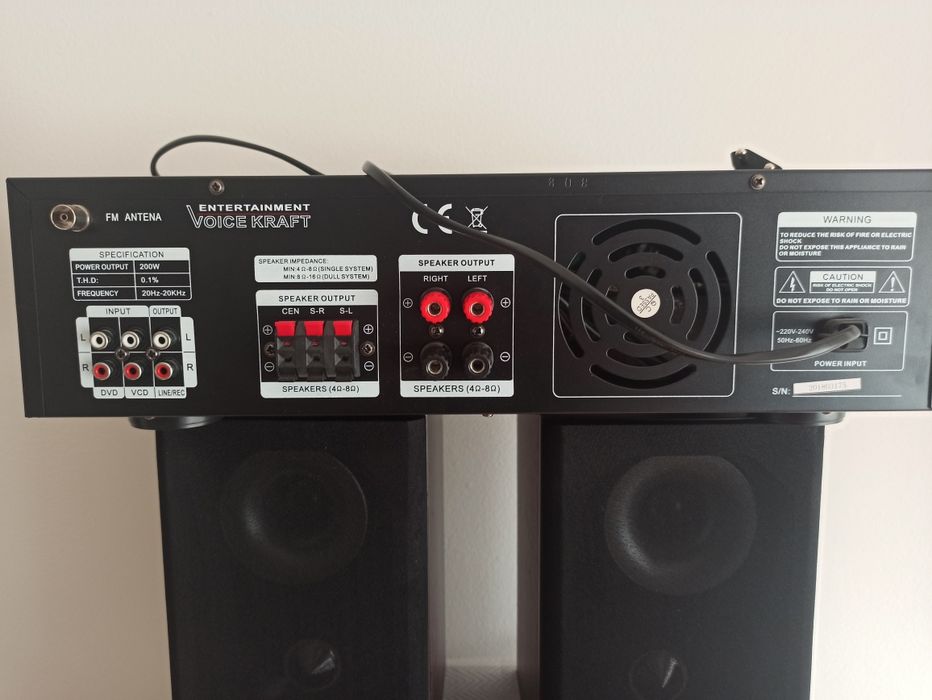 Voice Kraft 7830SW + subwoofer + wzmacniacz