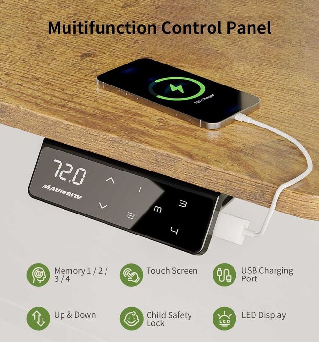 Nowe biurko elektryczne / regulowane / 60x120cm / MAIDeSITe !N270!