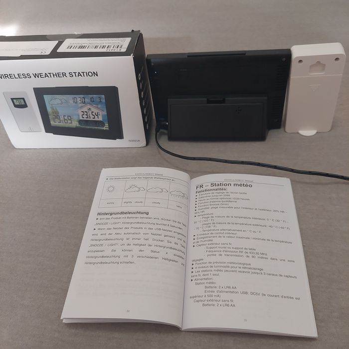 Бездротова метеостанція FJ3551A з РК-дисплеєм