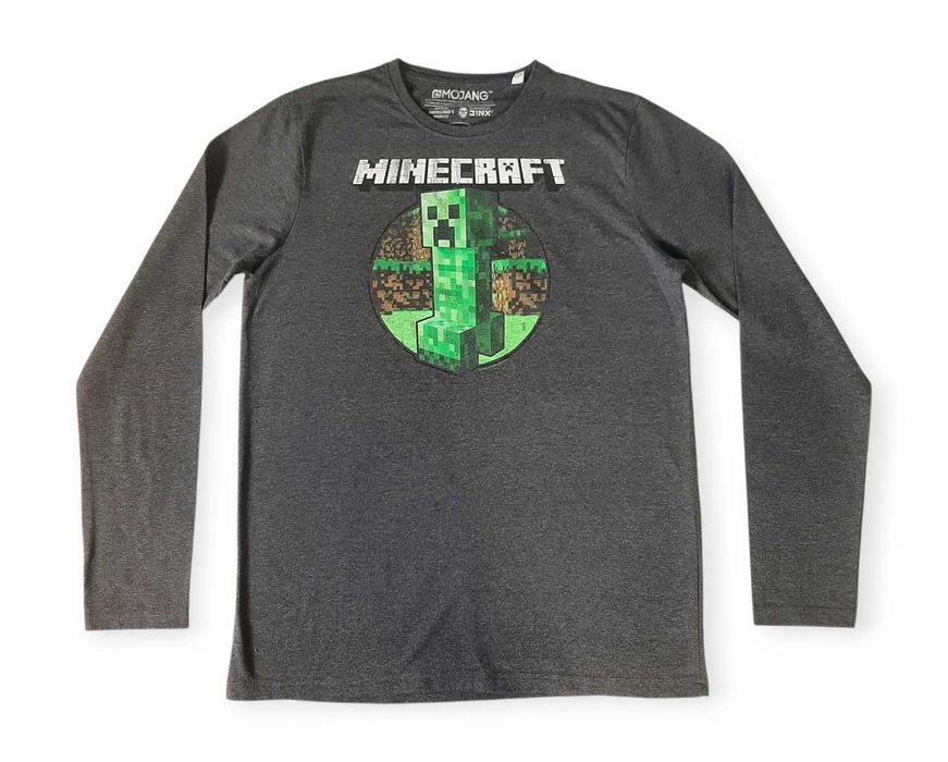 Szara Koszulka Mojang Minecraft Creeper