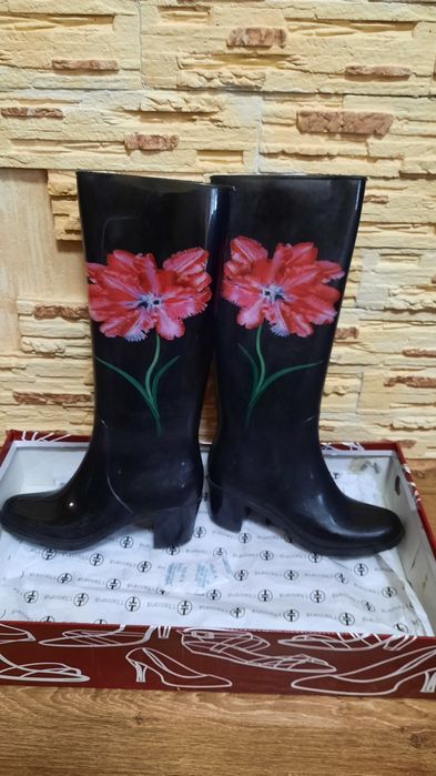 Сапоги женские резиновые.