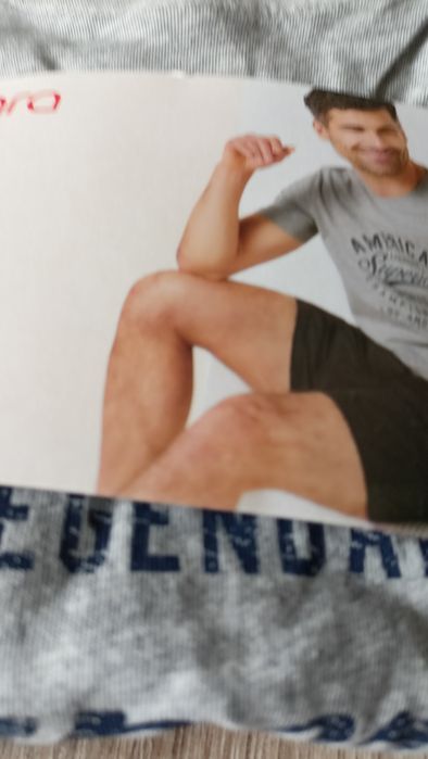 Piżama męska z krótkim rękawem szara L 52/54 Esmara Men