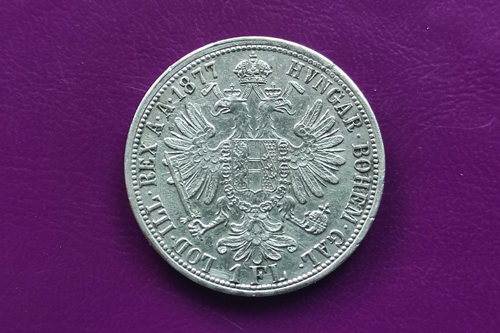 Moneta 1 FLOREN 1877 / AUSTRIA - Srebro - Rzadkość ! (nr.2)