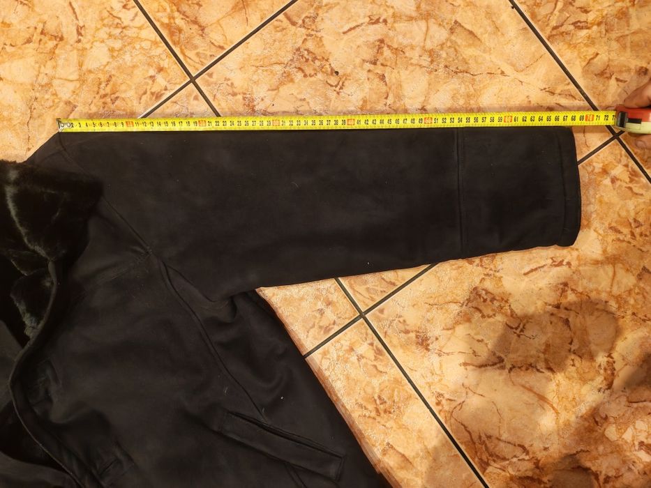 Kożuch męski, używany, granatowy