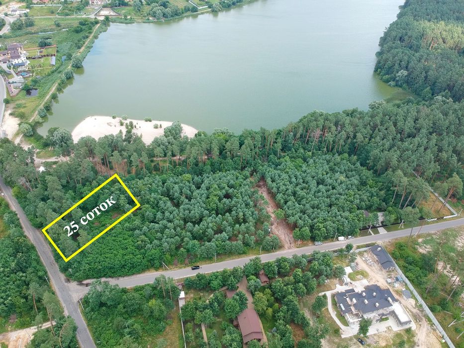 Участок с. Бобрица, 0.25га, сосновый лес, береговая линия + 17 кВт