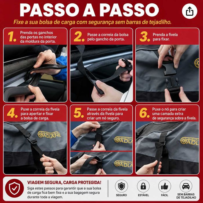 [Oportunidade] Bolsa de Transporte de Carga para Tejadilho – 550L (20 Pés Cúbicos) | Impermeável | Nova