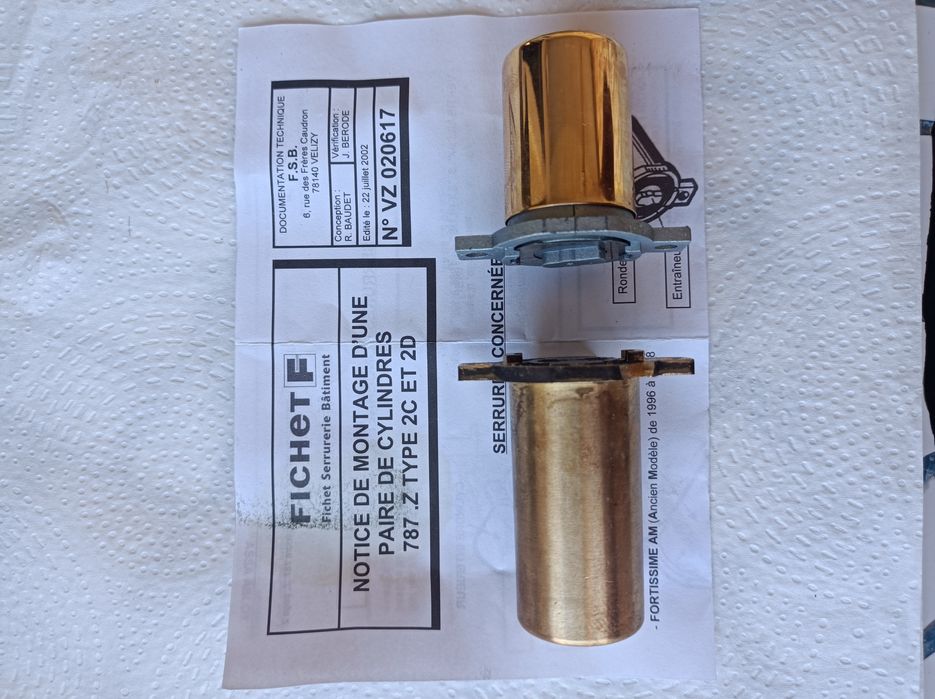 Canhão para fechadura Fichet