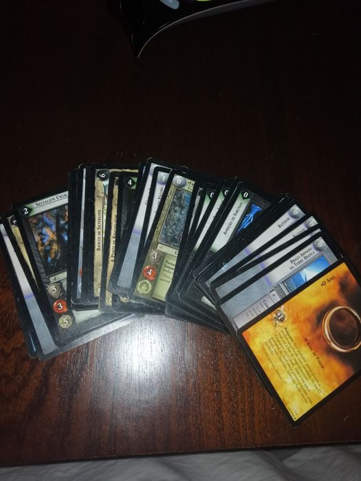Cartas Lord of the Rings trading game (senhor dos anéis)
