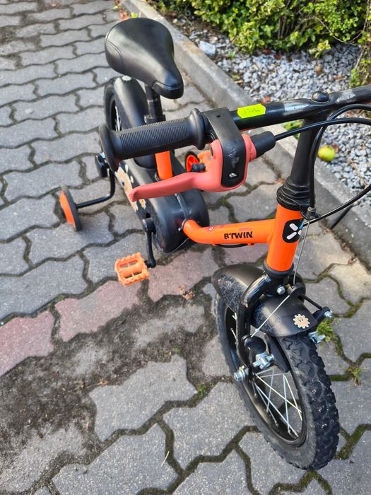 Juniorski dziecięcy rower Btwin 14" koła + kółka boczne