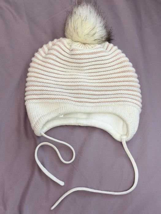 Теплая шерстяная шапка для девочки Maximo. Производство Германия.