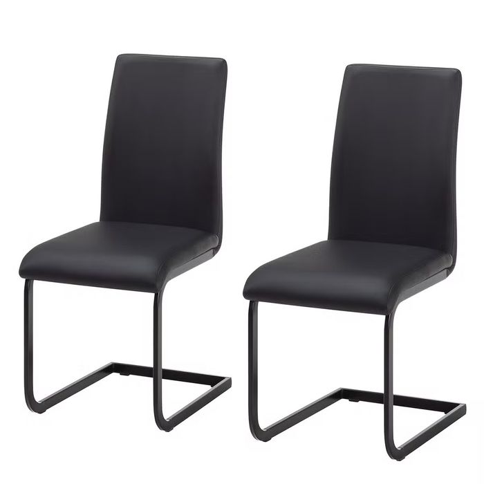 Krzesła czarne metal 2szt