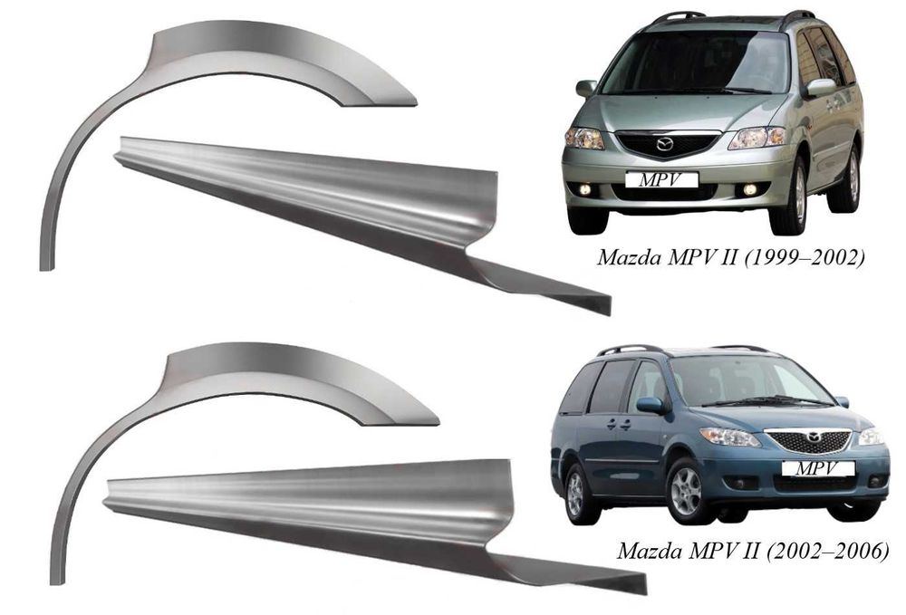 Пороги Mazda MPV II (1999-2006)