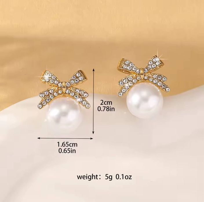 Сережки жіночі з перлинками