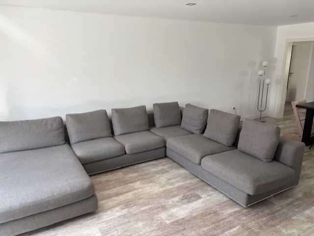 Sofá modular cinzento de 6 lugares – ótimo estado