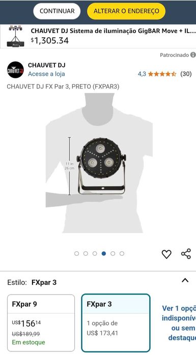 Chauvet Fx-par3  (par led) (disco light) (foco led)