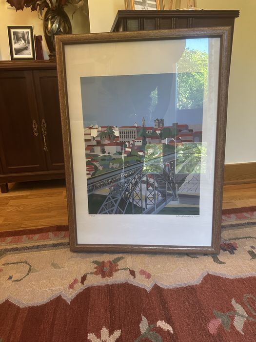 Serigrafia (ponte dom Luís - Porto )com moldura