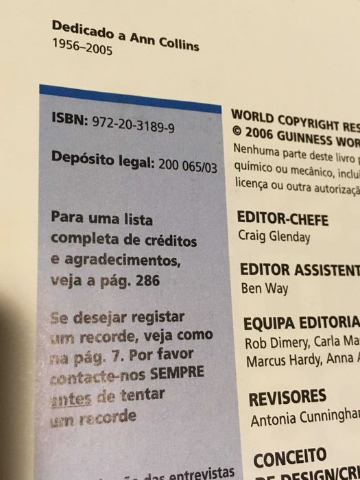 Livro dos Record Guiness 2007