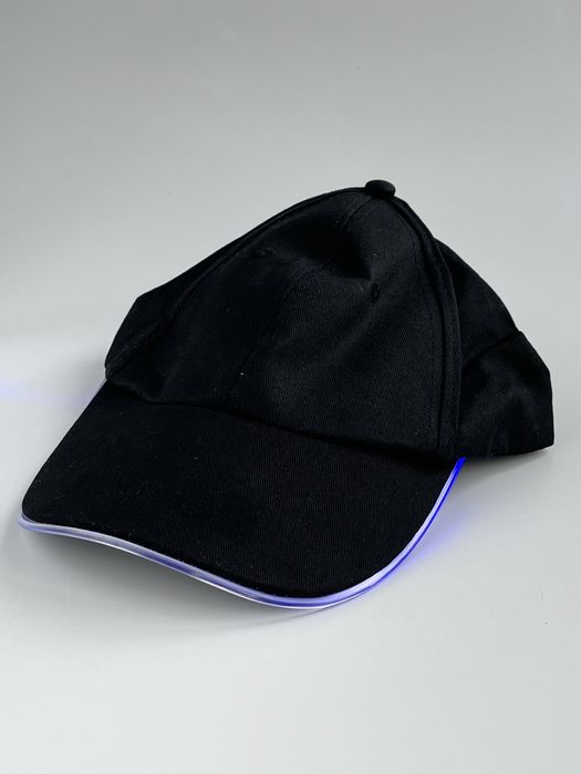 Кепка з LED підсвіткою.Чорна бейсболка світиться.Для вечірок та безпек