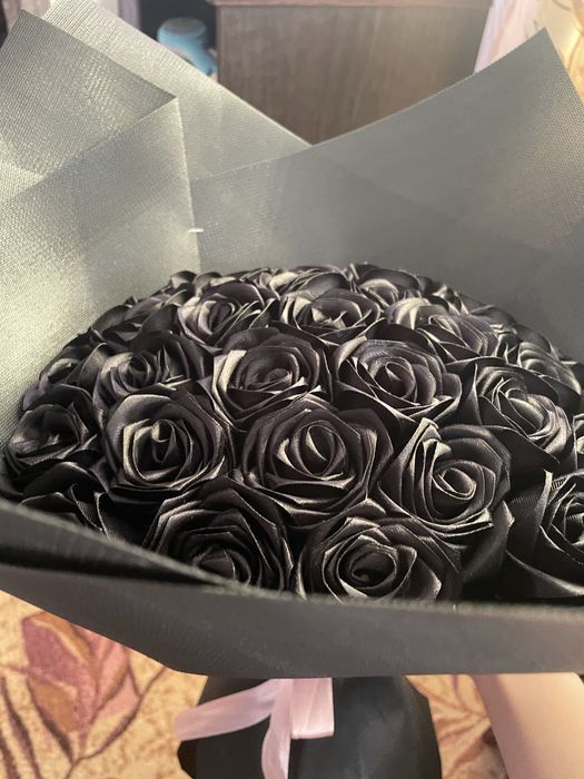 Букети з атласної стрічки