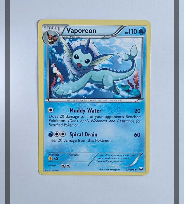 Vaporeon 25/108 DEX Pokemon ENG-NM