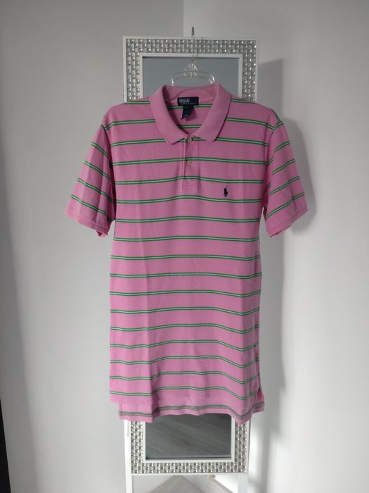 Sukienka Polo mini różowa paski 100% bawełna  Ralph Lauren