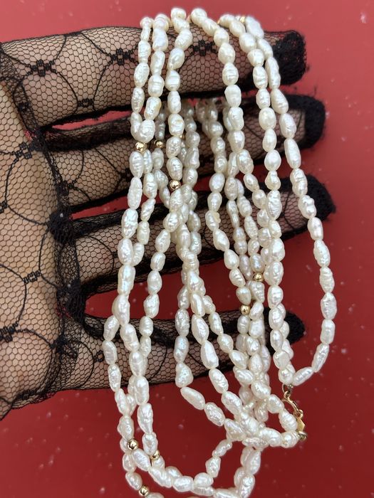 Буси:річкові перли и золото 585 (14К)