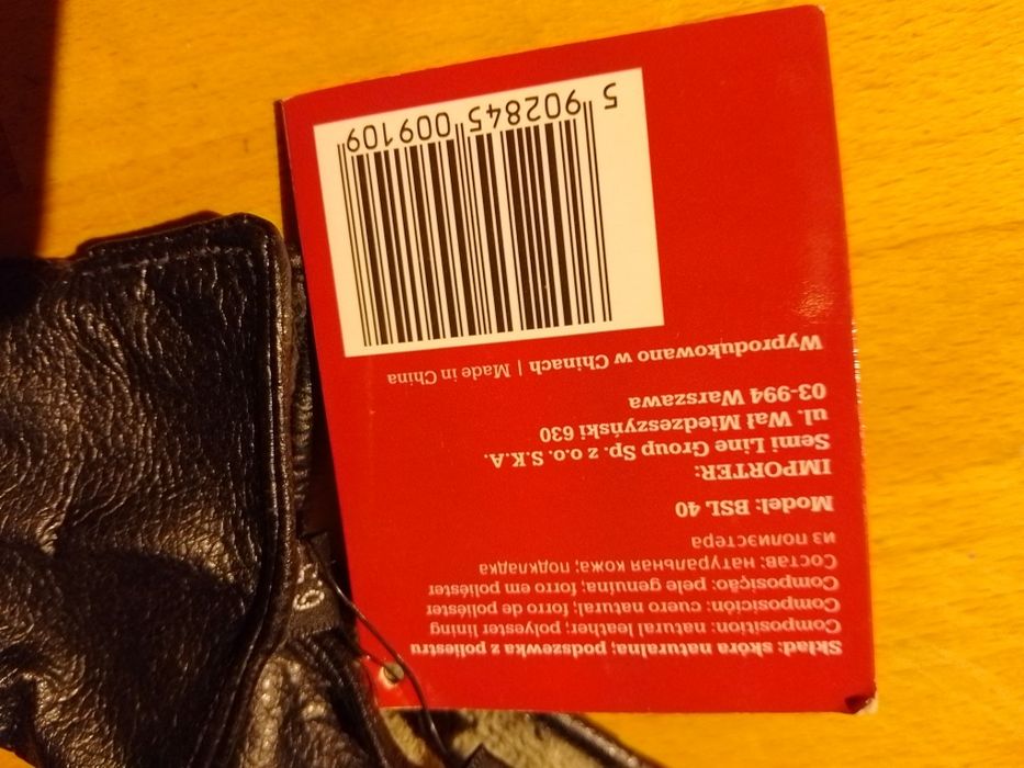 Rękawiczki skórzane damskie , czarne